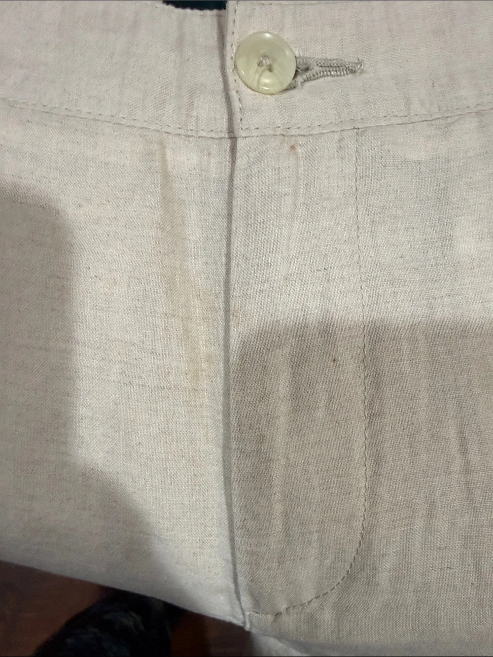 Men's Casual Linen Pants in Cream